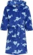 Playshoes fleece badjas Shark met haai dessin blauw/lichtblauw