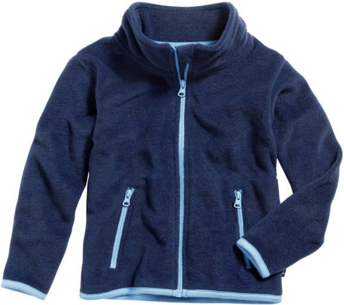Playshoes fleece vest donkerblauw/lichtblauw