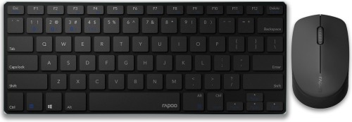 Rapoo Draadloos toetsenbord combo set 9000M Multi-mode ultra dun QWERTY Toetsenbord Zwart