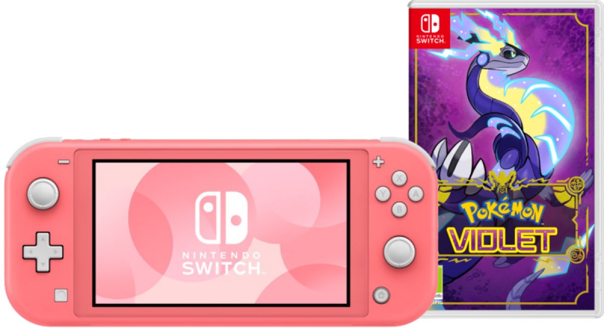 Nintendo Switch Lite Koraal + Pokémon Violet