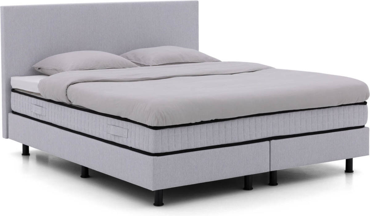 Goossens Basic Boxspring Compleet Finn, 160 x 200 cm box (= 2x 80cmx 200cm) 1x matras gestoffeerd pocketvering, 1x matrastopper gestoffeerd