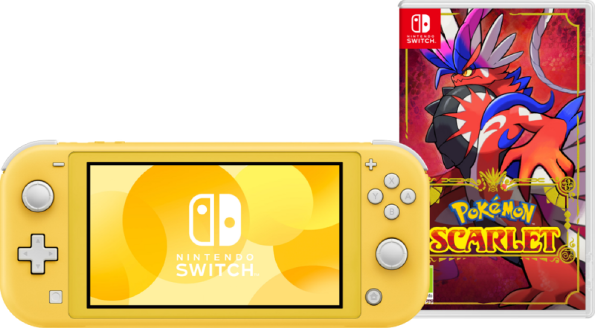 Nintendo Switch Lite Geel + Pokémon Scarlet