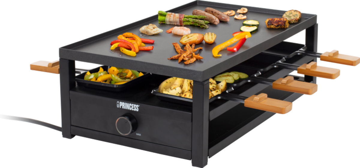 Princess Raclette 162655 Black Steel