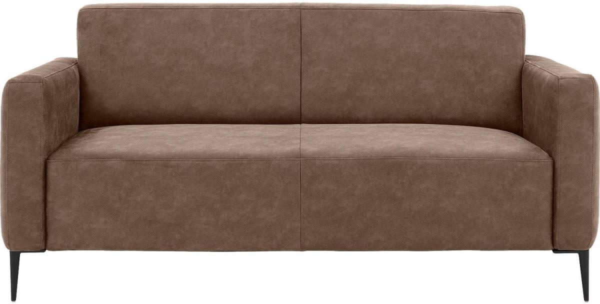 Goossens Zitmeubel Key West bruin, micro leer, 2,5-zits, modern design