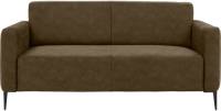 Goossens Zitmeubel Key West groen, micro leer, 2,5-zits, modern design