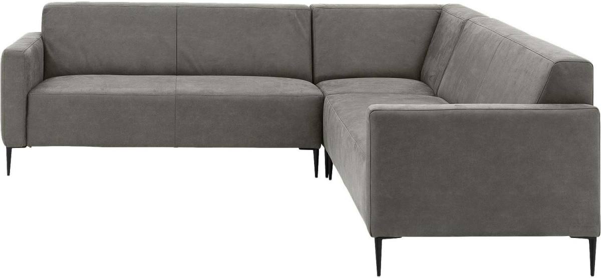 Goossens Zitmeubel Key West grijs, micro leer, 2,5-zits, modern design