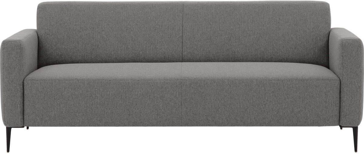 Goossens Zitmeubel Key West grijs, stof, 3-zits, modern design