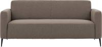 Goossens Zitmeubel Key West bruin, stof, 3-zits, modern design