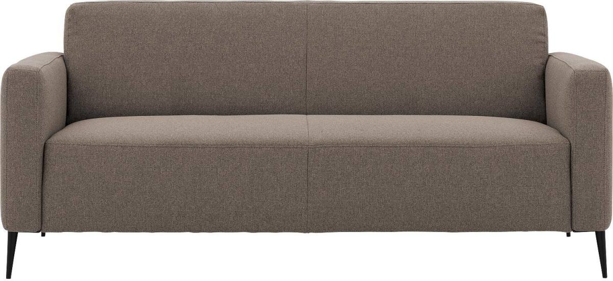 Goossens Zitmeubel Key West bruin, stof, 3-zits, modern design