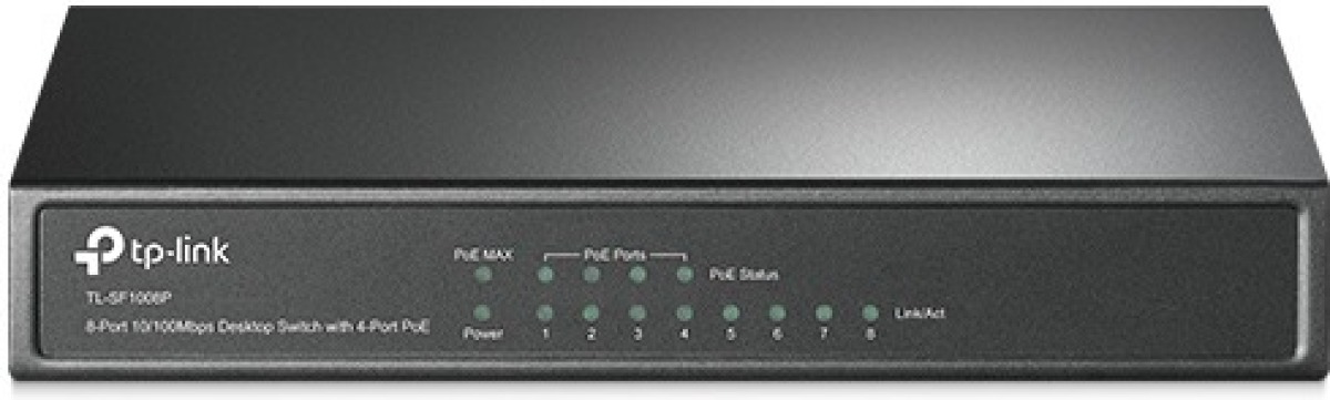 TP-Link TL-SF1008P Switch Zwart