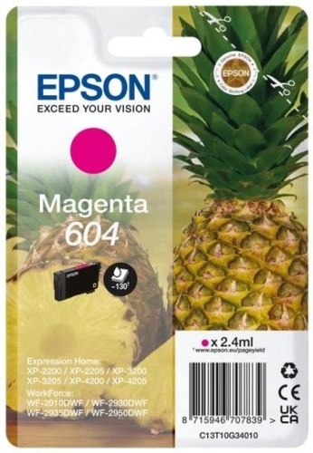 Epson 604 magenta Inkt Paars