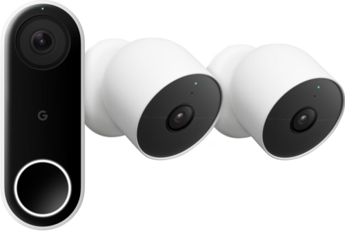 Google Nest Hello Doorbell + Google Nest Cam 2-pack