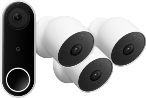 Google Nest Hello Doorbell + Google Nest Cam 3-pack
