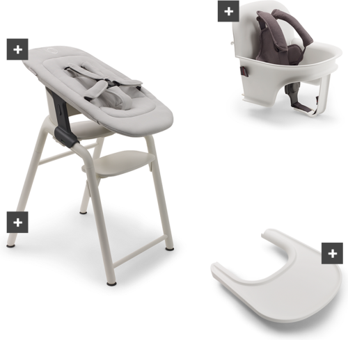 Bugaboo Giraffe Compleet + Newborn Set + Eetblad - White