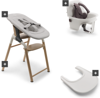 Bugaboo Giraffe Compleet + Newborn Set + Eetblad - Neutral Wood/White