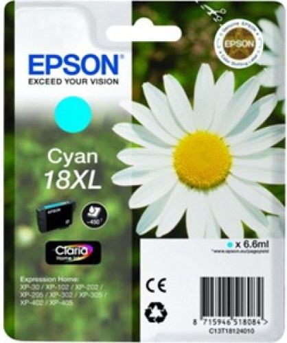Epson Claria Home Ink Nr 18XL - Cyaan