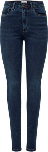 Only high waist skinny jeans donkerblauw