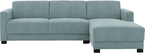 Goossens Zitmeubel My Style blauw, microvezel, 2,5-zits, stijlvol landelijk met chaise longue rechts