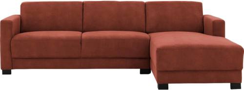 Goossens Zitmeubel My Style rood, microvezel, 2,5-zits, stijlvol landelijk met chaise longue rechts