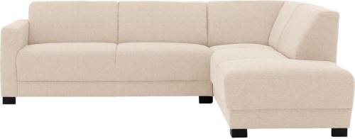 Goossens Zitmeubel My Style wit, stof, 2,5-zits, stijlvol landelijk met chaise longue rechts