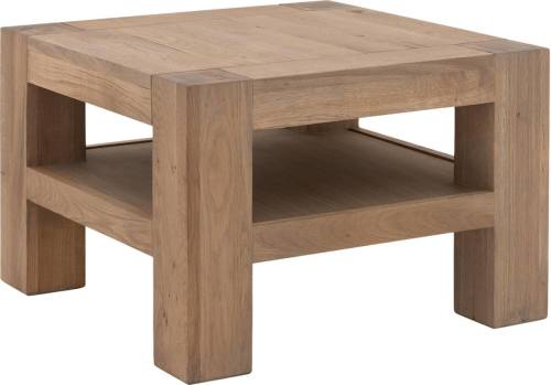 Goossens Hoektafel Roots, hout eiken grijs, stijlvol landelijk, 60 x 40 x 60 cm