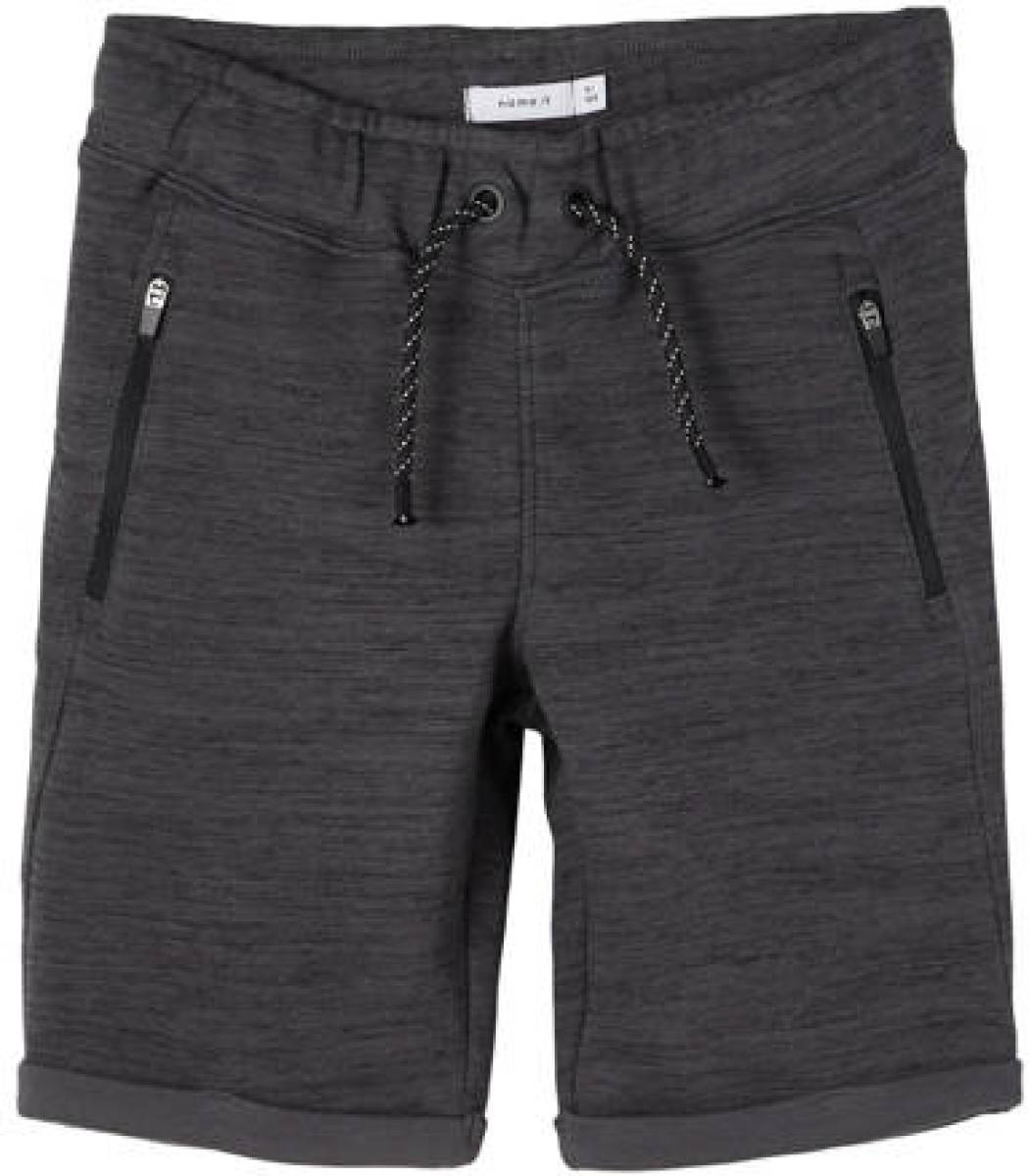 NAME IT KIDS gemêleerde sweatshort Scott antraciet