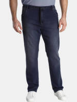 Charles Colby loose fit jeans Baron KEYLAN Plus Size donkerblauw