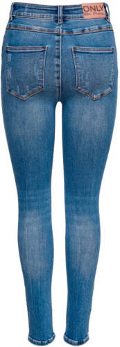 Only high waist skinny jeans blauw