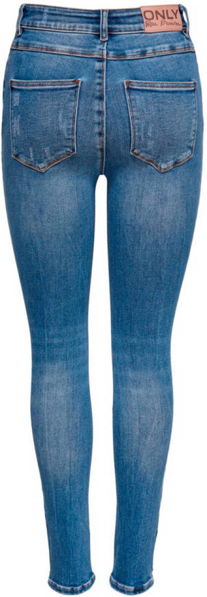 Only high waist skinny jeans blauw