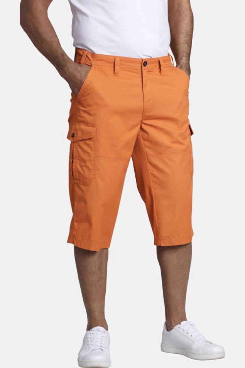 Jan Vanderstorm loose fit cargo short JERE Plus Size oranje
