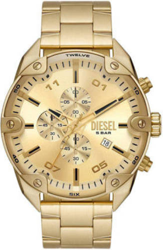 Diesel horloge DZ4608 Spiked goudkleurig