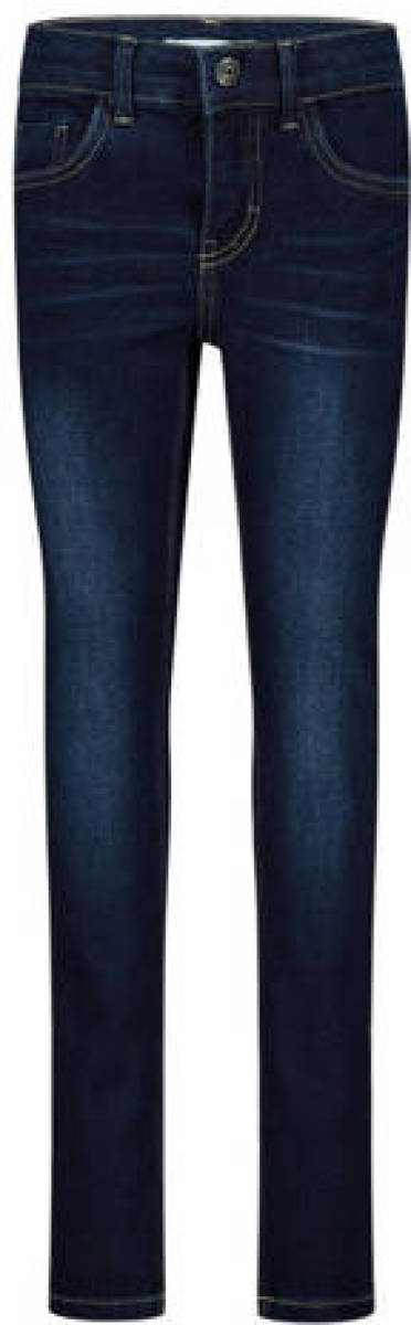 NAME IT skinny jeans NKMPETE met visgraat dark blue denim