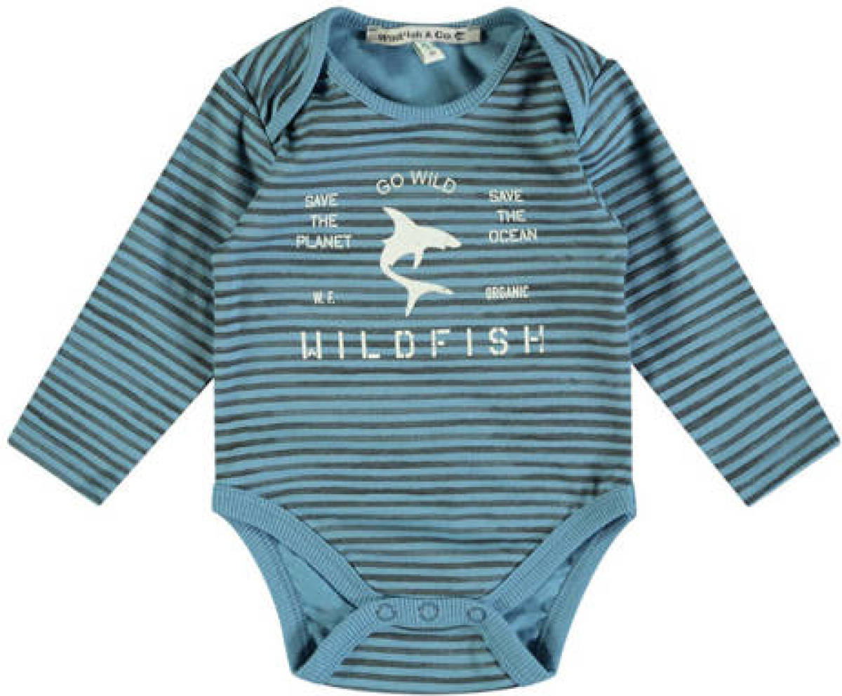Wildfish romper met printopdruk blauw