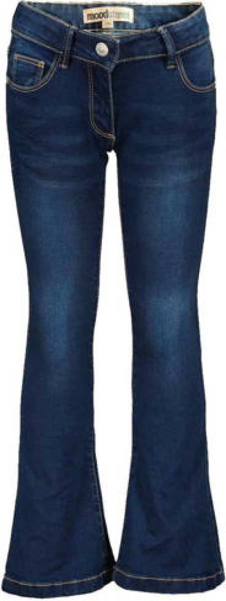Moodstreet flared jeans donkerblauw