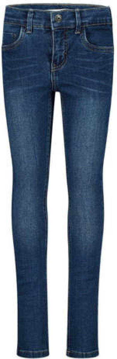 NAME IT skinny jeans NKMPETE met visgraat medium blue denim