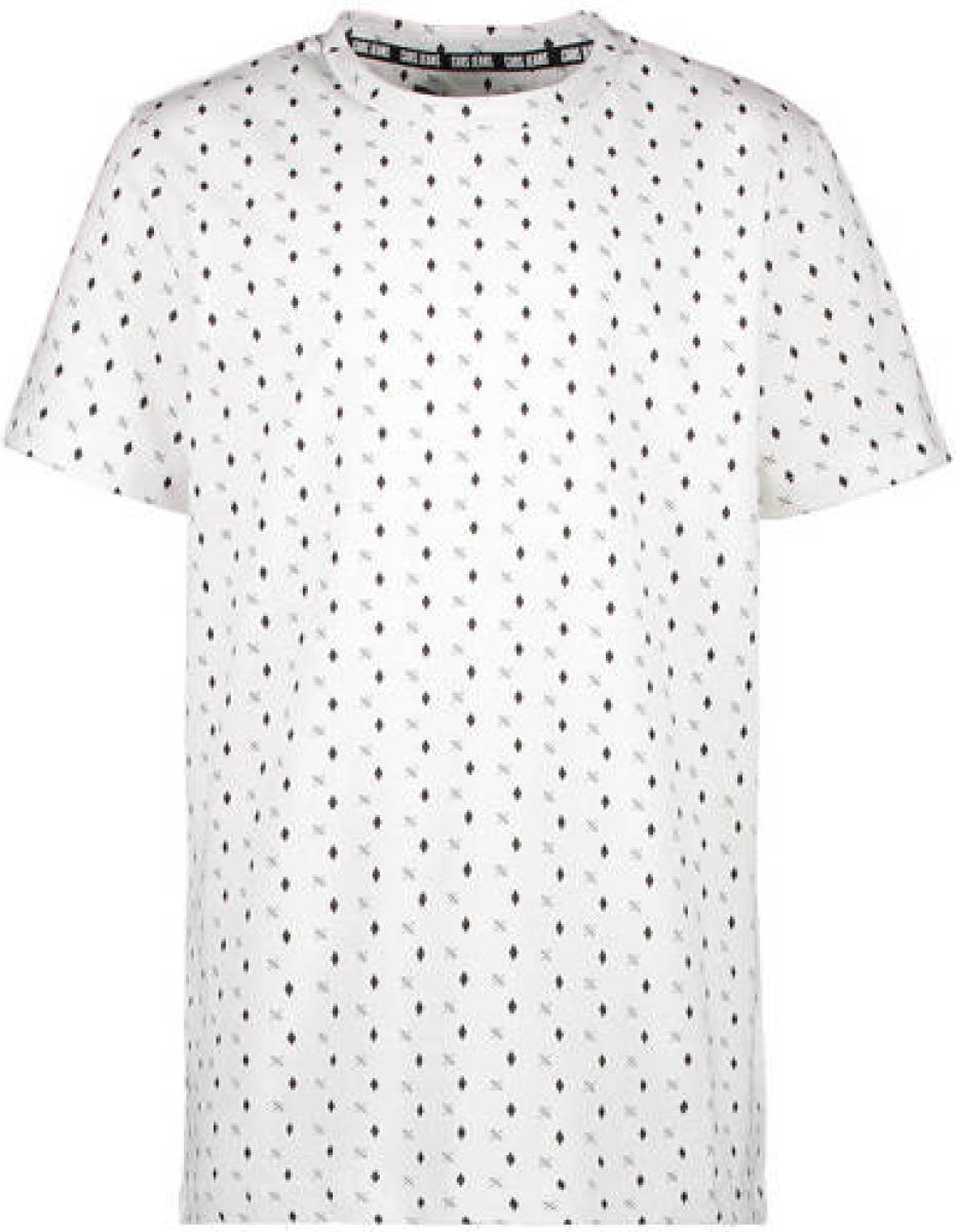 Cars T-shirt met stippen wit/zwart