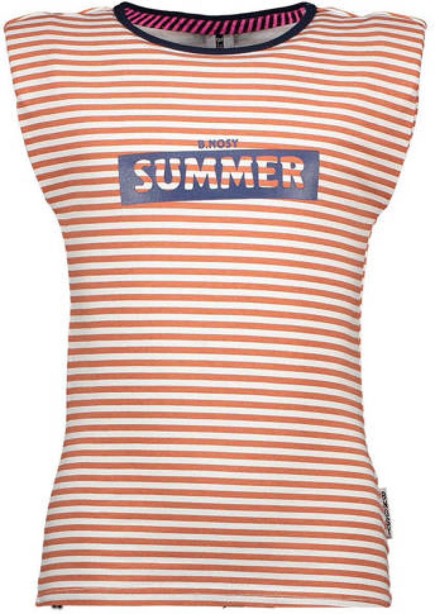 B.Nosy gestreept T-shirt oranje/wit