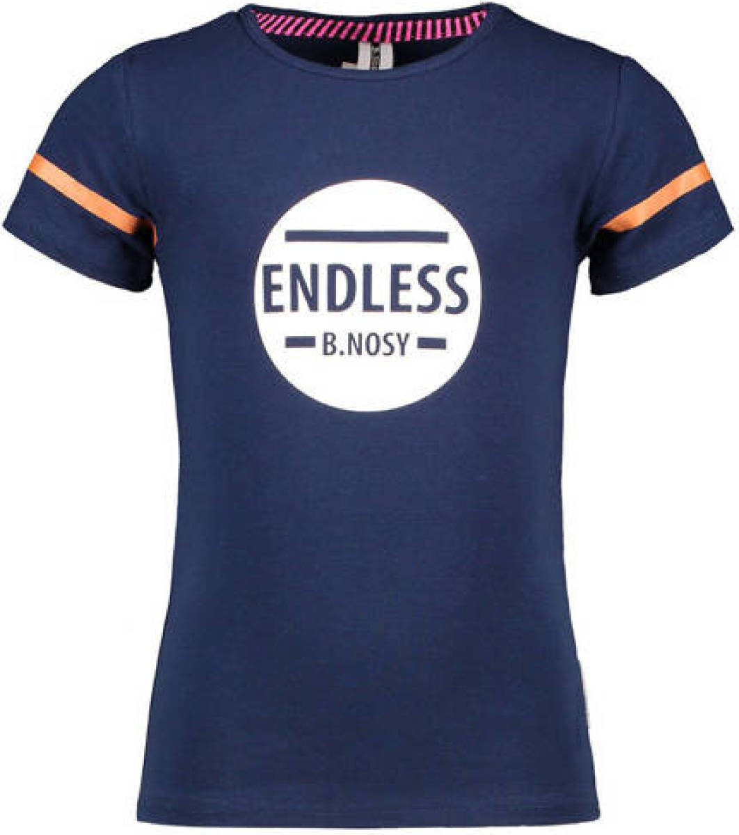 B.Nosy T-shirt met printopdruk donkerblauw