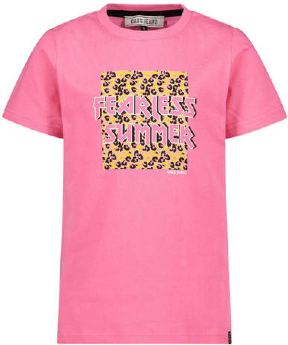 Cars T-shirt Margy met printopdruk felroze