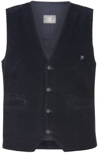 Jan Vanderstorm gilet Plus Size Imre donkerblauw