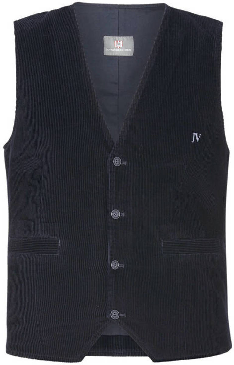 Jan Vanderstorm gilet Plus Size Imre donkerblauw