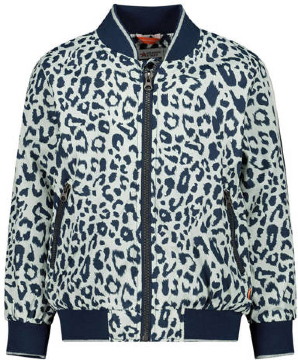 Orange Stars bomberjack tussen met all over print blauw/ecru