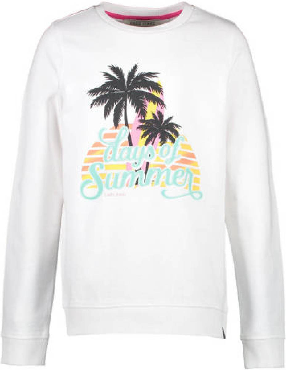 Cars sweater met printopdruk wit