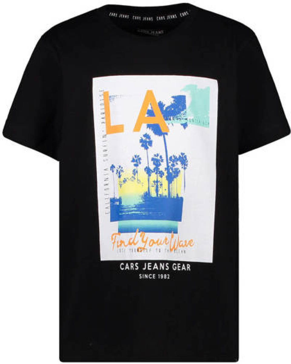 Cars T-shirt Prayle met printopdruk zwart