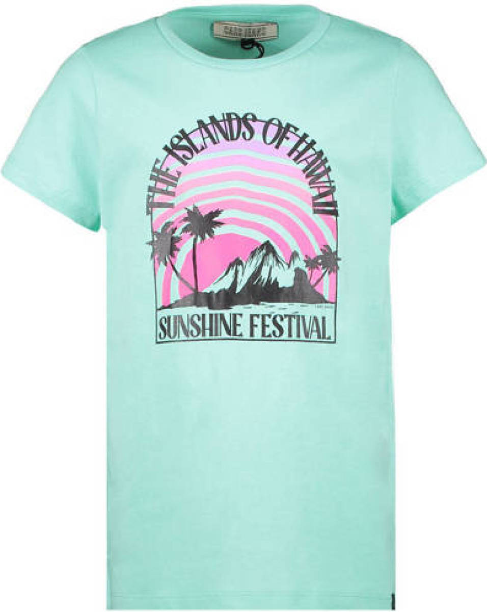 Cars T-shirt Lofti met printopdruk mintgroen