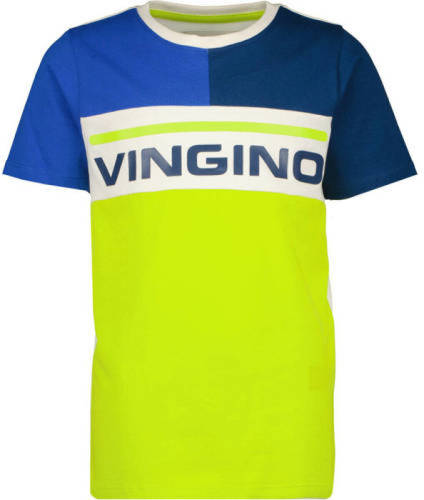 Vingino T-shirt groen/blauw/wit