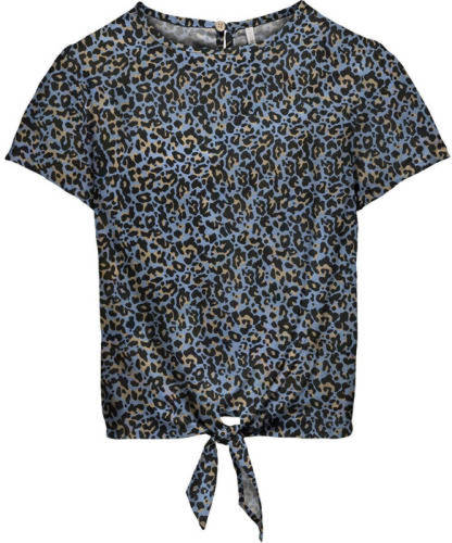 Only T-shirt KOGLINO met all over print donkerblauw