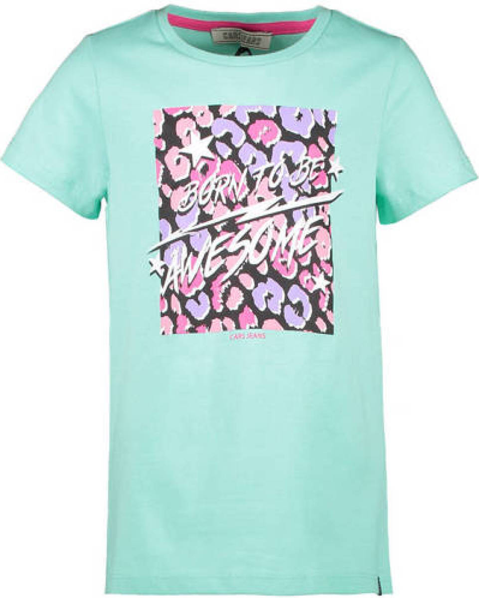 Cars T-shirt Myshi met printopdruk mintgroen