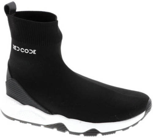 Red Code sock sneakers zwart