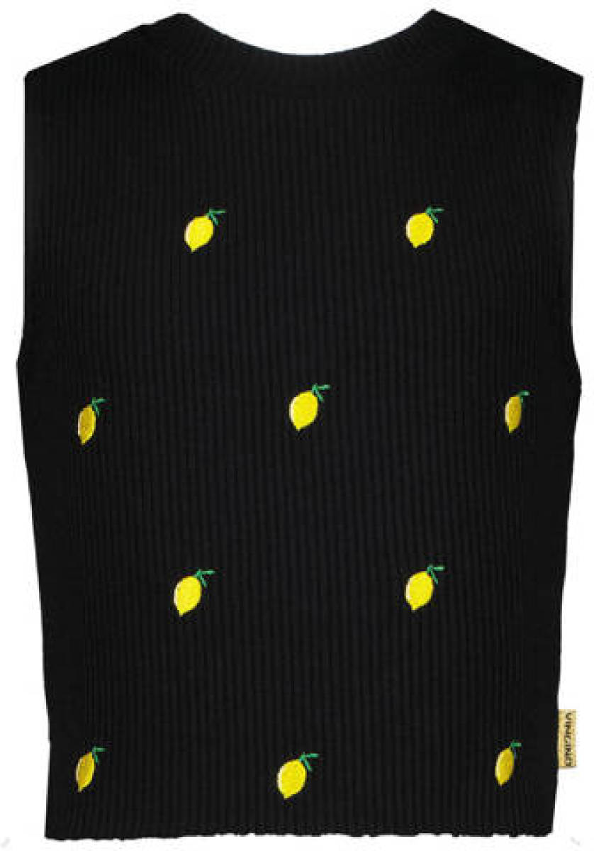 Vingino T-shirt met fruitprint zwart